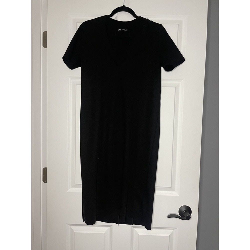 Zara short sleeve T Shirt Dress black small